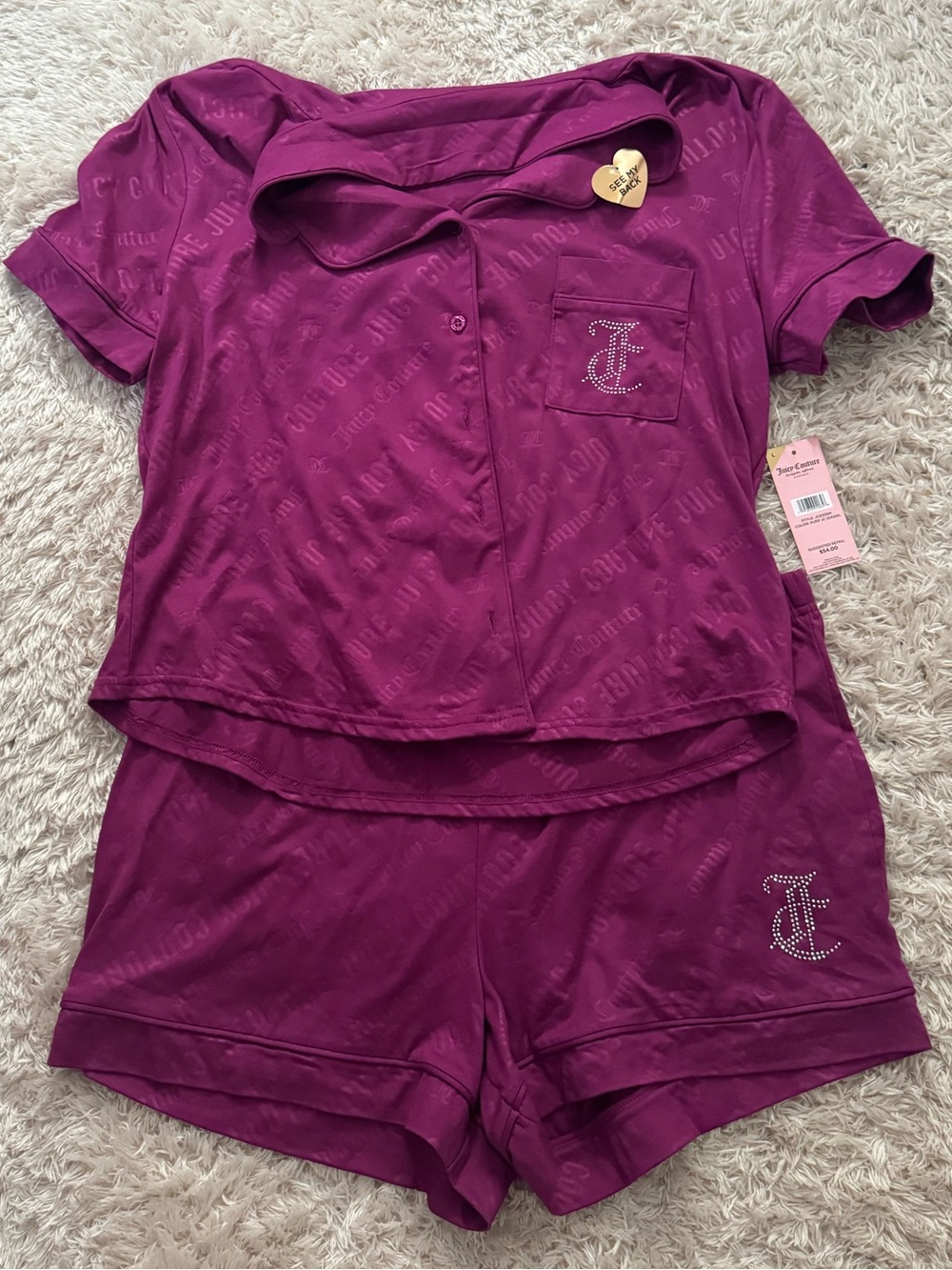 Juicy Couture ' Short Pajama Set - Magenta